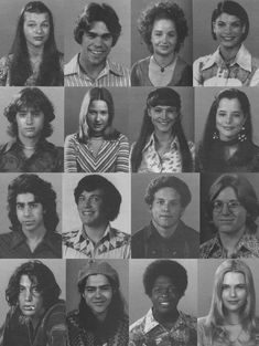 an old black and white photo of many people in the same group, all smiling