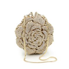 Replica Designer Handbags Luxury Candy, Rose Clutch, Rhinestone Rose, Wedding Bags, Embellished Clutch, Floral Clutches, Beautiful Accessories