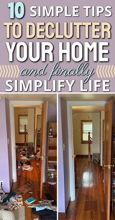 10 Simple Tips To Declutter Your Home And FINALLY Simplify Life Cleaning Lists, Life Simplified, How To Downsize, Easy House Cleaning, Get Rid Of Stuff, Clutter Control, Simplify Life, Declutter Home