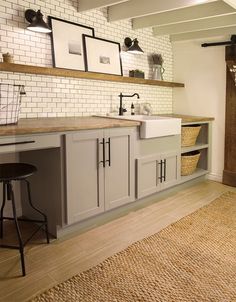 the kitchen is clean and ready for us to use in its new owner's home