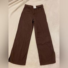 H&M - 11-12y - Brand New - Brown Brown H&m Jeans, H And M Twill Pants, H&m Wide Leg Twill Pants, Brown Twill Pants, H&m Wide Leg Pants For Fall, Trendy Fall Bottoms By H&m, Trendy H&m Bottoms For Fall, Trendy H&m Fall Bottoms, H&m High Waist Bottoms For Fall