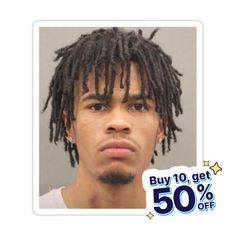 Decorate laptops, Hydro Flasks, cars and more with removable kiss-cut, vinyl decal stickers. Glossy, matte, and transparent options in various sizes. Super durable and water-resistant. DESIRE SAYKAYB MUGSHOT Black Hair Cuts, Ace Family, Black Men Hairstyles, Dread Hairstyles, Streetwear Men Outfits, Afro Hairstyles, Mug Shots, Box Braids