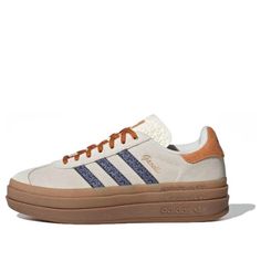 (WMNS) adidas Gazelle Bold 'Beige Brown' JQ0955 Cute And Comfortable Shoes, Going Out Shoes College, Christmas List Shoes, Women Shoes 2024 Trends, Gazelle Platform Adidas Outfit, Womens Shoes 2024, Brown Adidas Outfit, Neutral Sneakers Women, Adidas Samba Platform