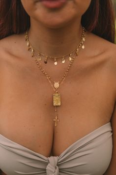 ~Two styles ~Pearl & 18k Gold filled ~Clasp closure Jewelry Combos, Tarot Card Necklace, Card Necklace, Layering Necklaces, Jewelry Aesthetic, The Rosary, Charm Chain, Rosary Necklace, Dope Jewelry