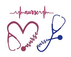 a stethoscope with the words nurse and heart