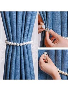 the instructions to make a beaded curtain with pearls