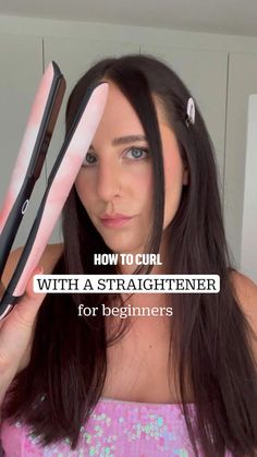 Curls W Straightener, Simple Curls With Straightener, How To Make Soft Curls With Flat Iron, How To Do Soft Curls With Straightener, How To Get Wavy Hair With A Straightener, Hair Straightening Curls, Soft Curls Straightener, How Can You Curl Your Hair With A Straightener, How Yo Curl Hair With Flat Iron For Beginners