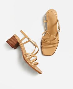 The Alissa Strappy Sandal | Madewell Leather Industry, Recycled Rubber, Strappy Sandals, Natural Rubber, High Heel Sandals, Leather Working, Smooth Leather, Block Heels, Open Toe