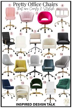 office chairs that are designed to be different colors