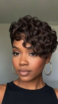 short haircuts for black women Glossy Hair, Short Haircuts, About Hair, Hair Goals, Short Hair Cuts, Hair Inspo, Style Guides, Special Events, Black Women