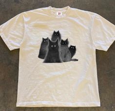 Y2K Cats T-Shirt ✅ Fast Shipping 📦  $25 🧾 Custom 🖌️ Deadstock 🆕 Hit Me With Questions ⁉️ Mini Print Tshirt, Affordable Cotton T-shirt With Bear Print, Cheap Retro Cartoon Print Tops, Two Tshirts Sewn Together, Cheap Cherry Print T-shirt For Spring, Short Sleeve Graphic Tee With Cat Print, Graphic Tee With Cat Print And Short Sleeves, Cat Design Short Sleeve T-shirt For Streetwear, Cat Print Crew Neck T-shirt For Streetwear