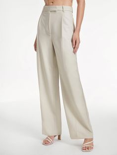 High Waisted Relaxed Fit Wide Leg Trousers – COMMENSE Colored Trousers, Neutral Capsule Wardrobe, Wide Leg Dress Pants, Winter Pants, Fit Pants, Type Of Pants, Work Office, Street Style Outfit, Office School