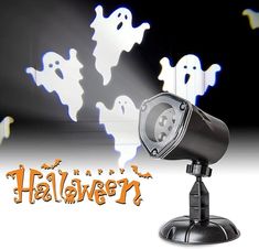 an image of a halloween scene with ghost lights