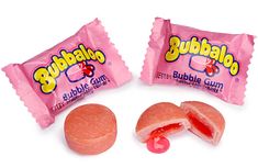 two gummy bubble gums are shown next to each other on a white background