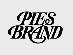 the logo for pies and brand, which is designed in black on a white background