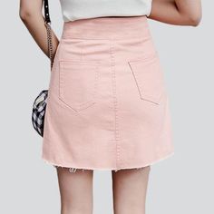 Level up your city trend with the 2023 Summer Collection's mini denim skirt! This high-waisted skirt expertly combines the modern with the vintage with its unique zipper and buttons closure. From coffee dates to outdoor events. make a statement and stand out in any crowd.Why You'll Fall In Love: Vintage Style: Reimagine the glory of the past with this denim skirt. which effortlessly combines vintage style with modern flair. Unique Closure: A harmonious blend of a zipper and buttons closure ensur Trendy Non-stretch Mini Skirt With Pockets, Trendy Solid Color Mini Skort, Spring Non-stretch Mini Skirt With Pockets, Spring Mini Skirt With Pockets, Non-stretch, Non-stretch Cotton Mini Skirt With Pockets, Trendy Spring Mini Skirt, Mid-rise Lined Denim Skirt, High Waist Cotton Mini Skirt With Lining, Trendy Cotton Mini Skirt