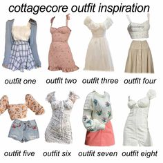 Cottagecore Aesthetic Outfits, Cottagecore Outfit Ideas, Different Types Of Clothes, Types Of Clothes, Cottagecore Style, Cottagecore Fashion