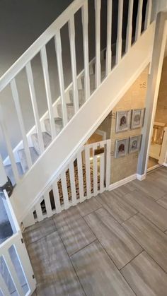 the stairs in this house have been painted white