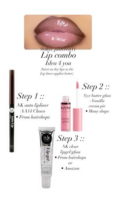 Pink Lip Liner And Gloss Combo, Lip Combo Pink And Brown, Cute Lip Combos Brown Skin, Lip Combos Brown Skin, Brown Lip Liner With Pink Gloss, Brown Lip Liner And Gloss Combo, Brown Liner Lip Combo, Lip Combos Tutorials, Brown Lip Combo Light Skin