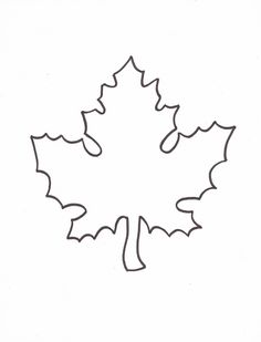 a drawing of a maple leaf