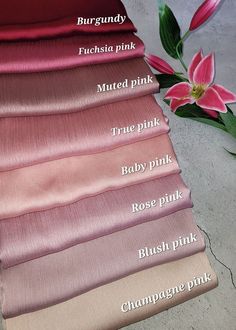 Essential Hijab Colors, Fabric Colors For Dresses, Must Have Hijab Colors, Niqab Fashion Hijab Outfit, Light Pink Hijab, Hijab For Wedding, Colour Combinations Clothes, Hijab Colours, Eid Gifts For Her