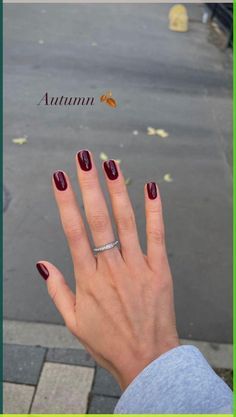 Discover the latest fall nail trends for 2024! From chic and simple autumn nail designs to stylish brown and acrylic nails, find all the inspiration you need for beautiful fall nails. Explore moody maroons, muted mustards, earthy greens, warm neutrals, and metallic accents. Elevate your nail game this season. Fall nail ideas autumn short square. #fall #fallnail #fallnaildesignideas Meadows Aesthetic, Deep Red Nails, Wine Nails, Maroon Nails, Autumn Breeze, Hello Nails, Changing Leaves, Red Nail