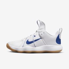 the nike kd trey white and blue basketball shoe is on sale for $ 99