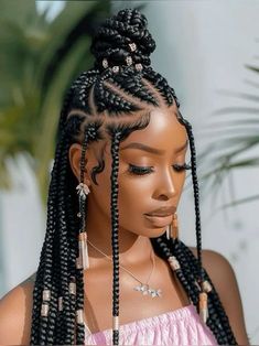 Fulani Braids Hairstyles, Hair Braid Designs, Braids Hairstyles For Black Women, Hairstyles Styles, Hairstyle Idea, Afrikaanse Mode, Box Braids Hairstyles For Black Women, Natural Hairstyle, Braided Cornrow Hairstyles