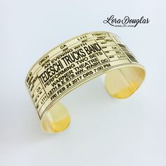 Tedeschi Trucks Band Concert Ticket Cuff Bracelet • Customize a bracelet for any concert, band, artist, or event. #Jewelry #handmadejewelry #handmade #tedeschitrucksband #instajewelry #etsy #etsyjewelry #concert #tedeschitrucks #music #bracelet #gold Adjustable Bracelet Jewelry For Concerts, Festival Bracelets With Engraving, Silver Band Bracelets For Concerts, Silver Rivets Wristband For Concert, Cheap Music-themed Jewelry For Concerts, Adjustable Music-themed Bracelets For Concerts, Music-themed Band Jewelry As Gift, Music-themed Band Jewelry Gift, Music-themed Bracelet Jewelry Gift