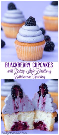 an easy recipe for blackberry cupcakes