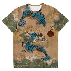 a t - shirt with an image of a dragon on it