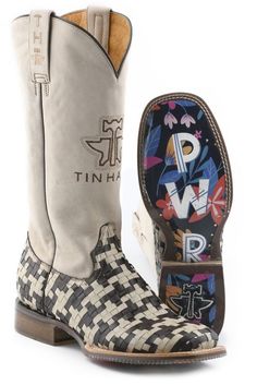 Tin Haul Ladies Cowgirl Power Boots Features: Comfort Cushion Support System Leather Lining 13" Shaft Height 1 3/8" Walking Heel Square Toe Tin Haul Boots Womens, Tin Haul Boots, Tin Haul, Paddock Boots, Winter Riding, Riding Tights, Country Boots, Winter Parka, Leather Cowboy Boots