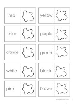 the color matching worksheet for preschool to learn colors and shapes, including letters