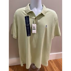 Izod Mens Polo Shirt Large Green New With Tags. A280420243pm Solid Cotton Golf Top, Solid Cotton Top For Golf, Cotton Tops For Golf, Casual Cotton Golf Shirt, Green Cotton Golf Shirt, Casual Crew Neck Golf Shirt, Green Cotton Golf Tops, Green Cotton Tops For Golf, Casual Green Tops For Golf