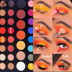 Caramel Cheesecake Dip, Sunset Eyes, Orange Eye Makeup, Eye Shadow Makeup, Morphe Palette