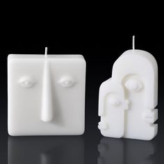 PRICES MAY VARY. Noticeable Size: the cool candles come in 2 sizes, the square one is about 8.5 x 8.5 x 2.7 cm/ 3.35 x 3.35 x 1.06 inch, and the irregular one is approx. 6 x 9.5 x 2.3 cm/ 2.36 x 3.74 x 0.91 inch, the right size that can be easily noticed by your guests, and will not occupy too much space 2 Styles to Choose: these cool aesthetic candles have 2 shapes, both of them are shaped like abstract human faces, which are full of art, and can create a modern minimalist atmosphere; The diffe Weird Shaped Candles, Candles For Bedroom, Artistic Candles, Trendy Candles, Cool Candles, Weird Face, Trendy Candle, Candle Sculpture, Weird Candles