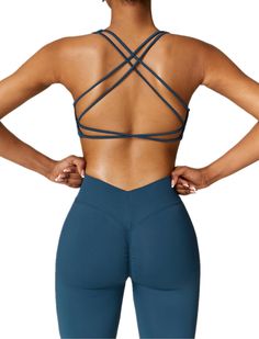 PRICES MAY VARY. Cute Two Piece Workout Sets for Women: 78% Nylon and 22% Spandex. 2 piece outfits for women summer workout set high waisted leggings set used thicker yarn and upgrade seamless ribbbed knit stretchy fabric, ribbed yoga outfits for women 2 piece gym outfits has high elastic which offers bigger stretchy well supported, squat proof and solved the see through problems. This matching gym sets for women are bright and eye-catching, innovative and bold design makes you look unique. Strappy Sports Bras for Women: Seamless scoop neck open back sports bra, This strappy athletic workout bra, Sleeveless crop tank tops, criss cross back strap yoga bra, removable pads, Wide ribbed hem, push up sports bras tank, low-medium impact gym bras backless yoga top always keeping your shape, Effor Gym Sets For Women, Gym Sets, Strap Yoga, Workout Bra, Gym Bra, Yoga Outfits, Gym Outfits, Yoga Top, Strappy Sports Bras