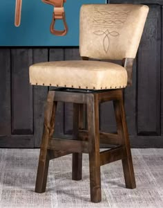 palomino panache leather armless bar or counter stools with swivel - Your Western Decor Western Coffee Bar Ideas, Western Dining Chairs, Western Barstools, Opulent Splendor, Western Bar Stools, Married Af, Western Bar, Cozy Lodge, Adobe Home