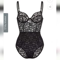 Gorgeous Black Lace Bodysuit From Gilda & Pearl. Made In The Uk With Snaps At The Gusset And A Gentle Stretch. Size Guide From The Brand: M: Bust 34-36in, Waist 25-31in, Hips 36-39in Luxury Fitted Black Bodysuit, Elegant Black Lace Bodysuit, Elegant Black Bodysuit With Lined Body, Pearl Tops, Black Lace Bodysuit, Lace Body, Body Color, Lace Bodysuit, Vintage Lace