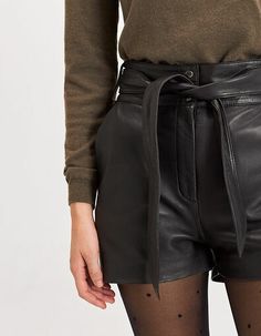 Short Cuir, Leather Skirt, Tights, Leather Jacket, Leather