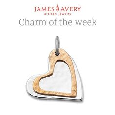 The Fearless Heart Charm is a gently hammered sterling silver heart joined to an open bronze heart with a single jump ring, so the two pieces move beautifully in tandem. The smooth surface on the back is ideal for engraving.   #myjamesavery #jamesavery #heartcharm #valentinesdaygift #sterlingsilverjewelry Fearless Heart, Heart Picture Frame, James Avery Charms, Heart Pictures, Hammered Sterling Silver, James Avery, Grateful Heart, Sterling Silver Heart, Tandem