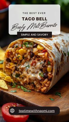 the best ever taco bell burrito recipe made with simple and savory ingredients