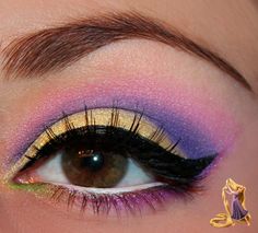 Disney Inspired Makeup : Rapunzel from Tangled - Luhivy's favorite things Rapunzel Makeup, Disney Princess Eyes, Carnaval Make-up, Disney Inspired Makeup, Disney Eyes