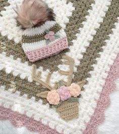 Crochet Baby Blanket Boho Baby Blanket Boho Deer Blanket Boho Stag Blanket Deer Boho Handmade Blanket Bedding - Etsy Boho Baby Blanket, Quick Crochet Blanket, Appliques Au Crochet, Boho Baby Blankets, Deer Blanket, Woodland Baby Blanket, Modern Crochet Blanket, Blanket Boho, Crochet Blanket Pattern Easy