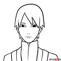 an anime character with short hair and scarf on his neck, looking at the camera