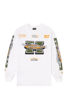 Motorcross'd L/S Shirt – The Hundreds Nba Jam, The Hundreds, 20th Anniversary, Turks And Caicos, Caicos Islands, Guinea Bissau, Logo Graphic, Turks And Caicos Islands, Print Logo