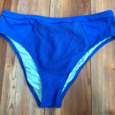 Nwot High Waist Royal Blue Bikini Bottom. Size Large Blue Stretch Bottoms For Poolside, Blue High Waist Stretch Swimwear, Blue High-waisted Stretch Swimwear, Blue High Waist Stretch Tankini, Blue High-waisted Stretch Tankini, Blue Stretch Tankini For Swimming, High Waist Blue Tankini For Poolside, High Waist Blue Swimwear For Swimming, Blue High Waist Tankini For Swimming