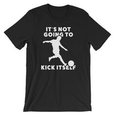 Play kickball in style with this It's Not Going To Kick Itself shirt. Perfect for the whole team! See pictures for sizing chart. Our shirts are soft and lightweight, with just the right amount of stretch. They are comfortable and flattering for both men and women. * 100% combed and ring-spun cotton (heather colors contain polyester) * Fabric weight: 4.2 oz (142 g/m2) * Shoulder-to-shoulder taping * Side-seamed Contact us if you would like a customized kickball t-shirt with your team name! We off Kickball Outfit, Team Shirt, Team Name, Logo Ideas, Team Names