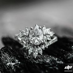 a close up view of a diamond ring