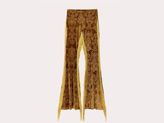 1970's but make it luxury- you're sure to stand out in these beautiful, vintage inspired, one-of- a-kind fringe bellbottoms. Made in a 4-way stretch Embossed Stretch Velvet and features 9 inch chainette fringe at Inseam and Outseam. Size Small Glamorous Fitted Fringe Bottoms, 70s Inspired Fitted Party Bottoms, Fitted Fringe Bottoms For Evening, 1970s Outfits, Vintage Fringe, Womens Trousers, Womens Pants, Velvet Pants, Stretch Velvet